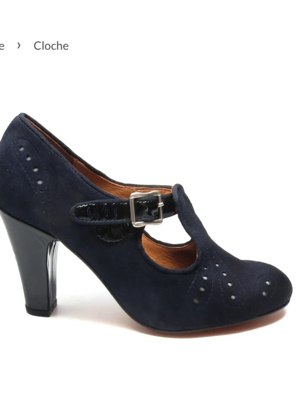 Re-Mix Deluxe Navy suede t-strap heels size 9